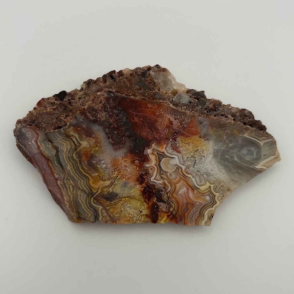 Natural Crazy Lace Agate Polished Slab Crystal Slice Gemstone Mineral Specimen